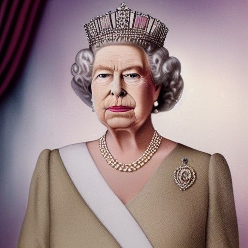 Majestic Royal Portrait of Queen Elizabeth II
