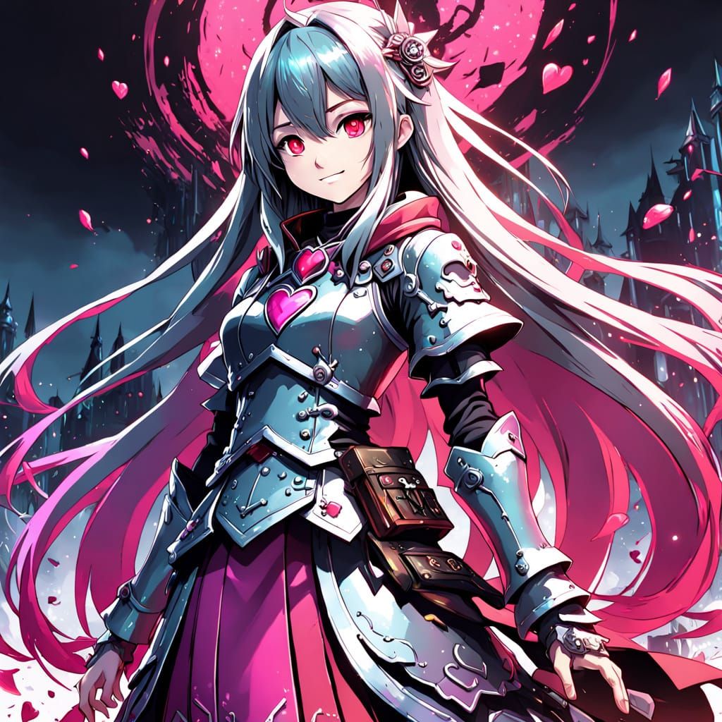 Cyberpunk Alchemist Goddess in Hot Pink Hues