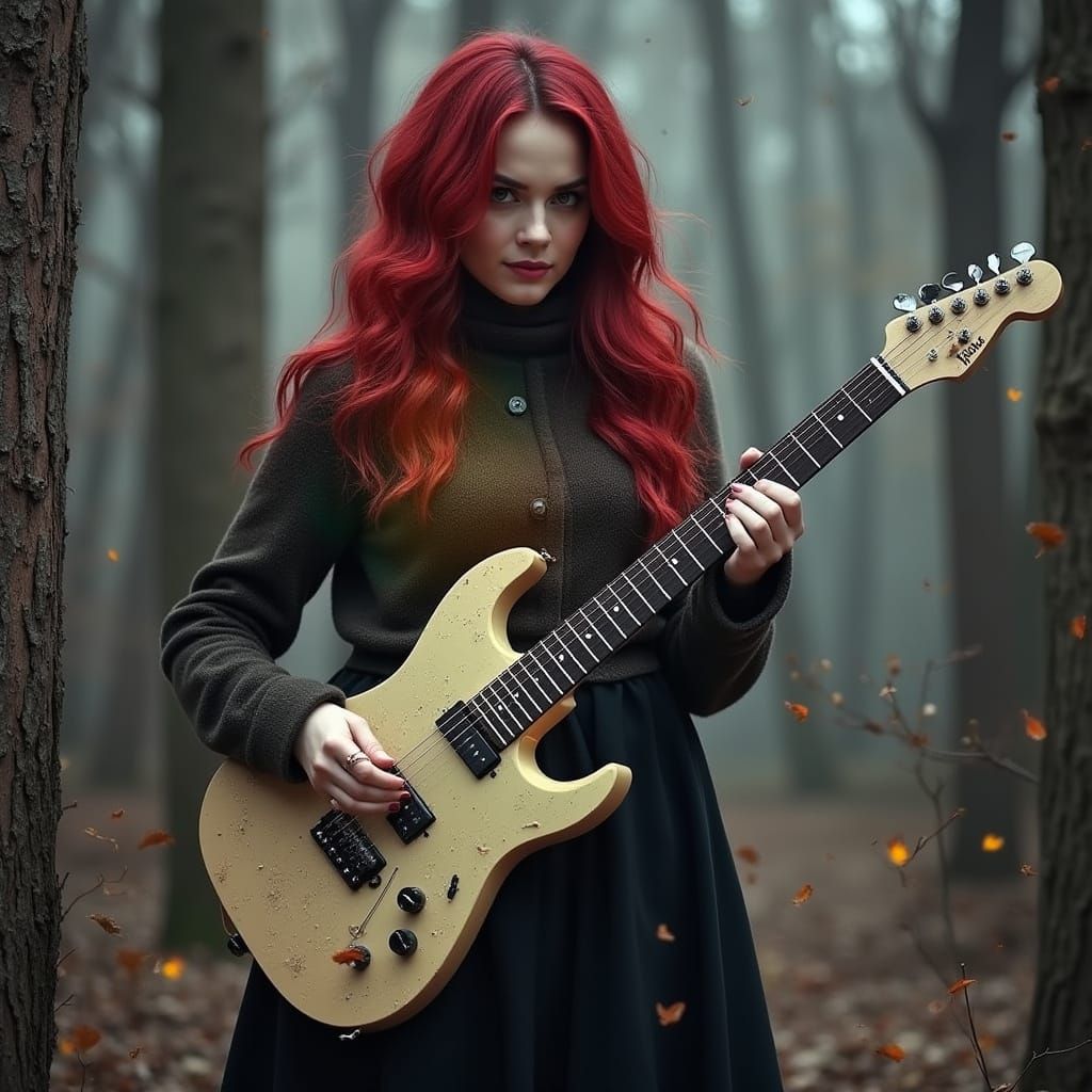 Vibrant Angel in Winter Wonderland