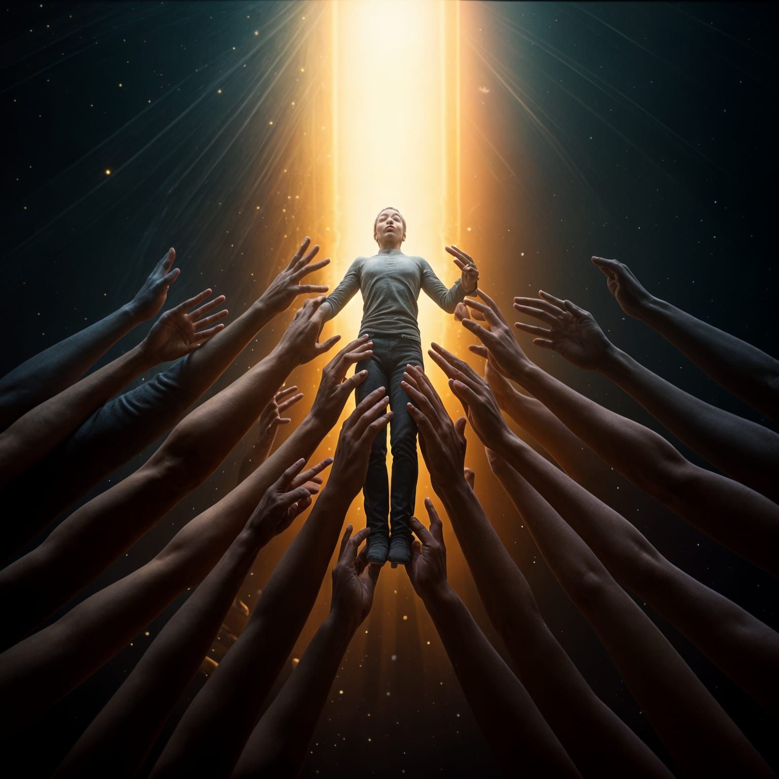 Lifting Hands: A Vision of Support and Hope