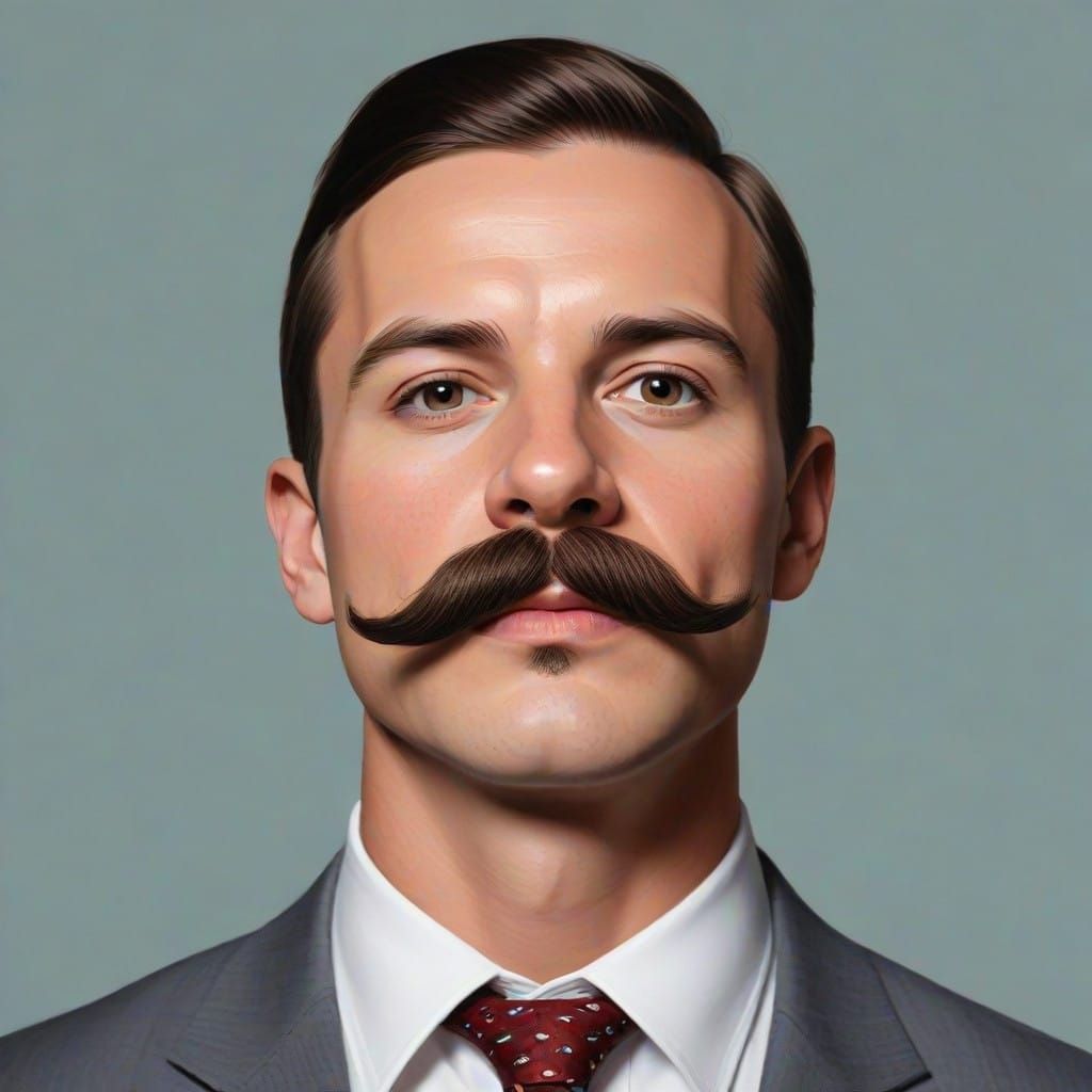 Gouache Mustache Painting