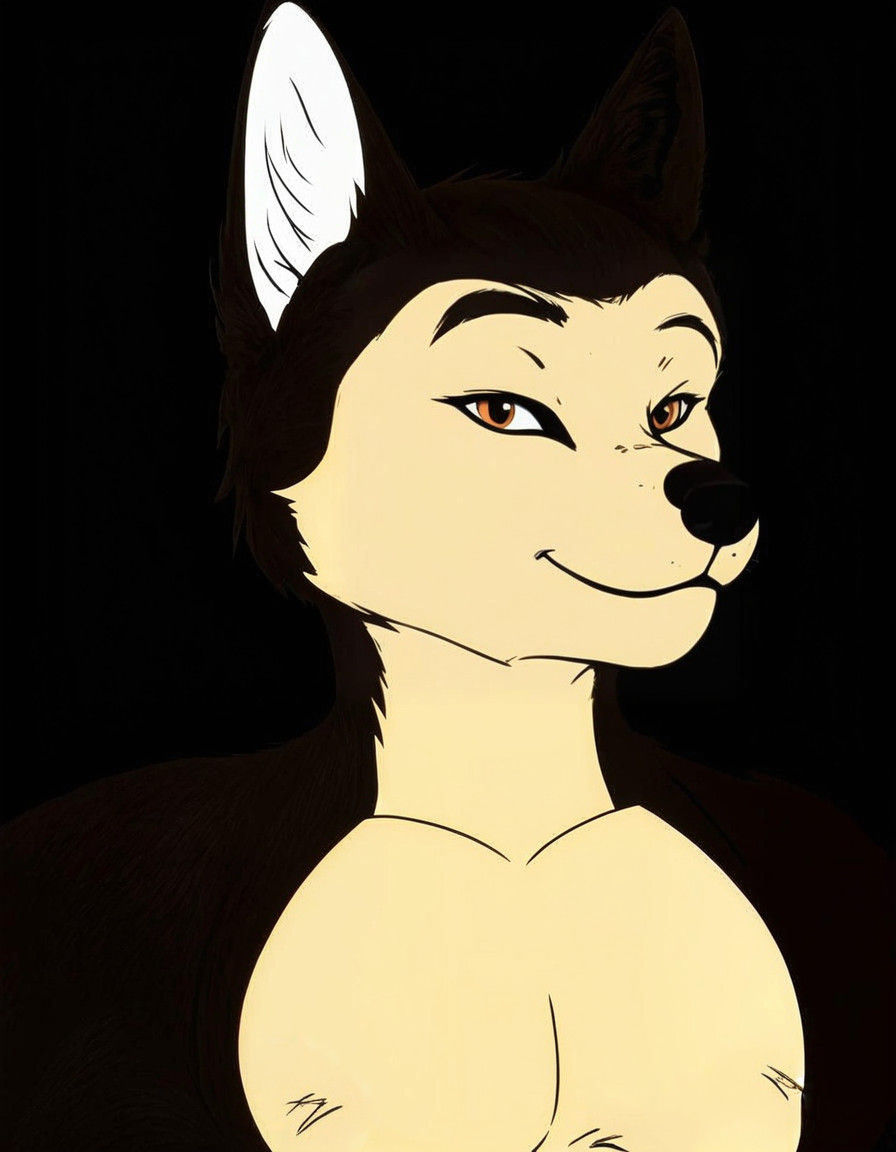 Dreamy Muscular Fox in Hyperdetailed 2D Animation