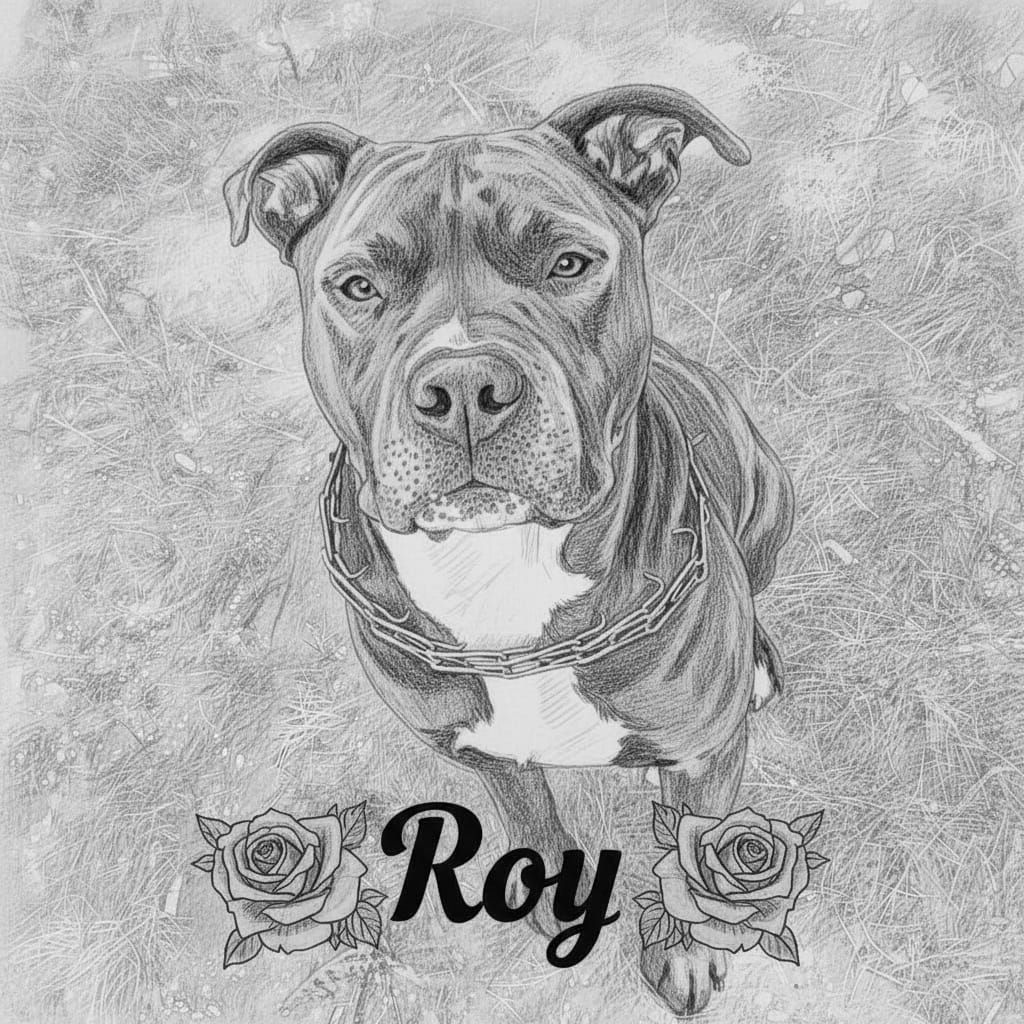 Chicano Tattoo Sketch: "Roy" with Roses