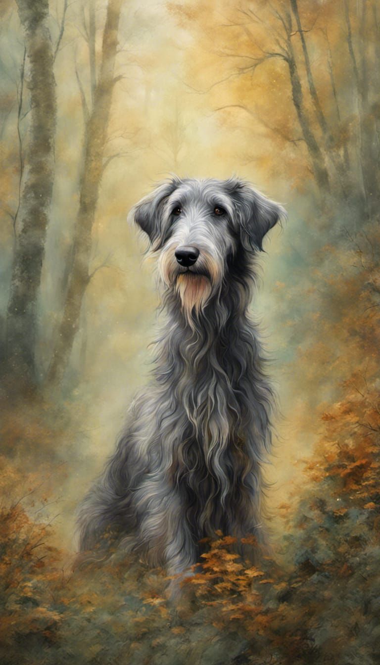 adorable baby deerhound