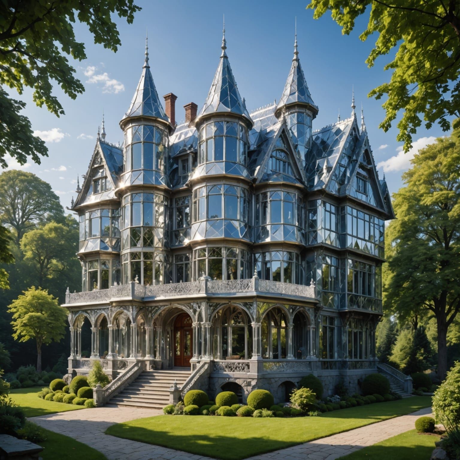 Magnificent Diamond House with Gemstone Trees