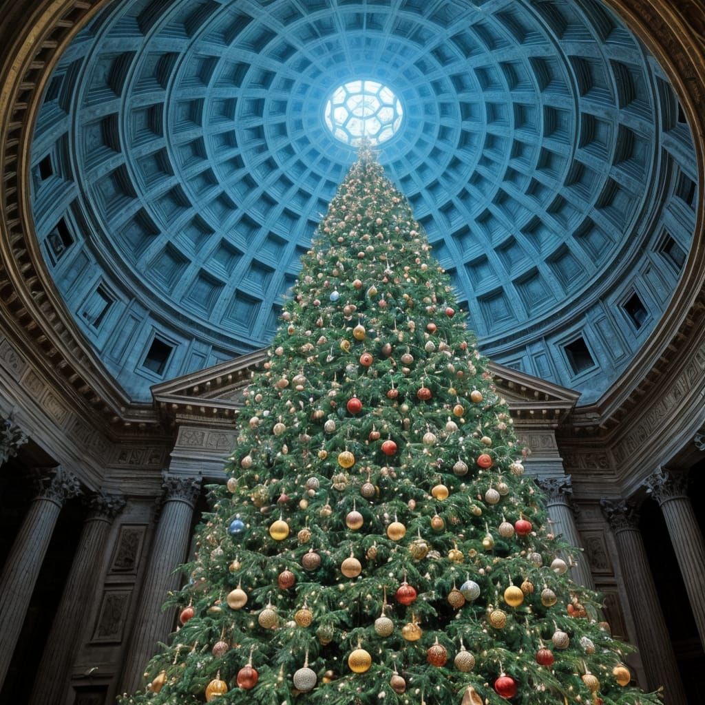 Spectacular Christmas Tree Illuminates Rome's Ancient Panthe...