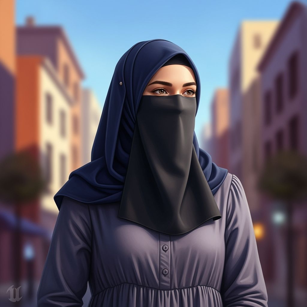 Portrait of a Beautiful Woman in Niqab