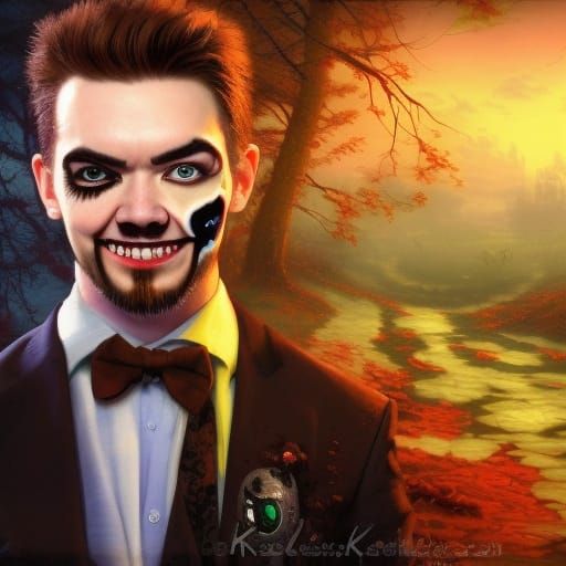 Two-Faced Man in Ethereal Fantasy Style