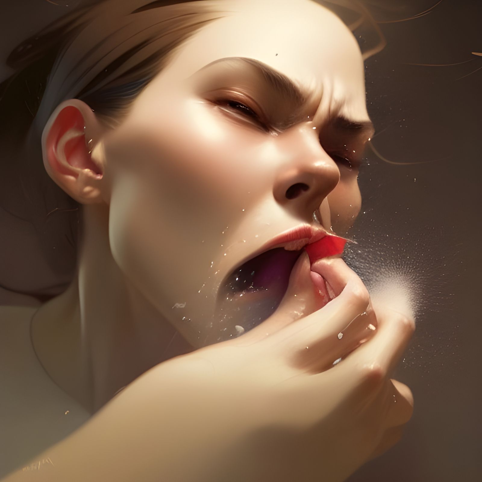 Detailed Portrait of a Sneezing Nose in 8K Resolution