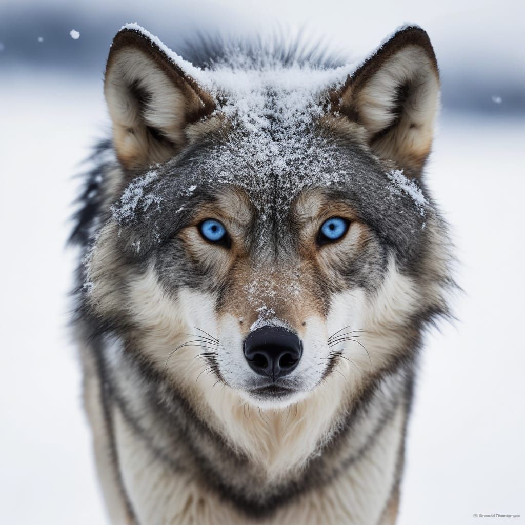 Majestic Winter Wolf in Hyper-Realistic 4K Photography