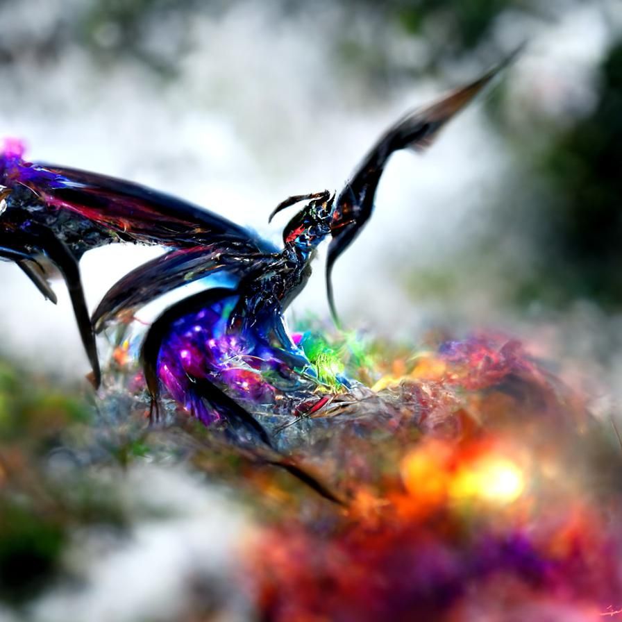 Cosmic Dragon in Hyperdetailed Photorealism
