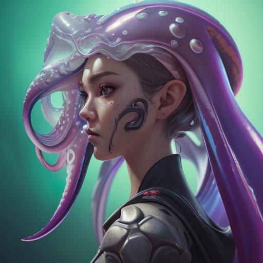 Hyperrealistic Squid Game Character Splash Art