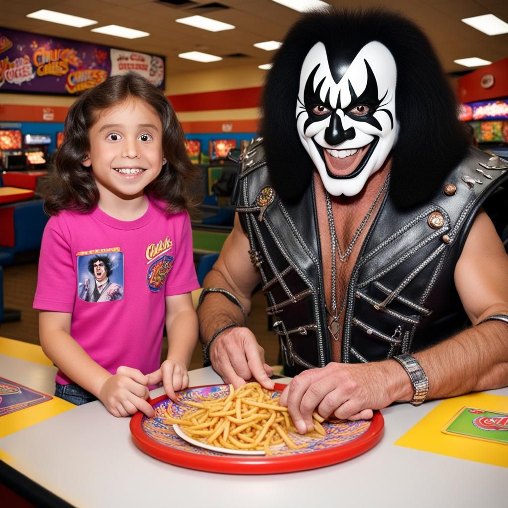 Gene Simmons at Chuck E Cheese