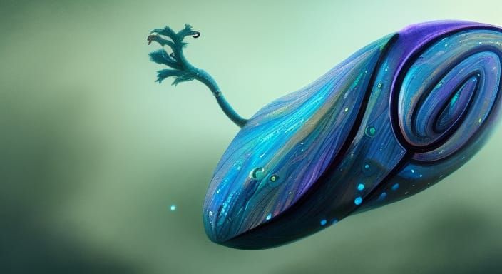 Iridescent Snail Dark Fantasy Concept Art