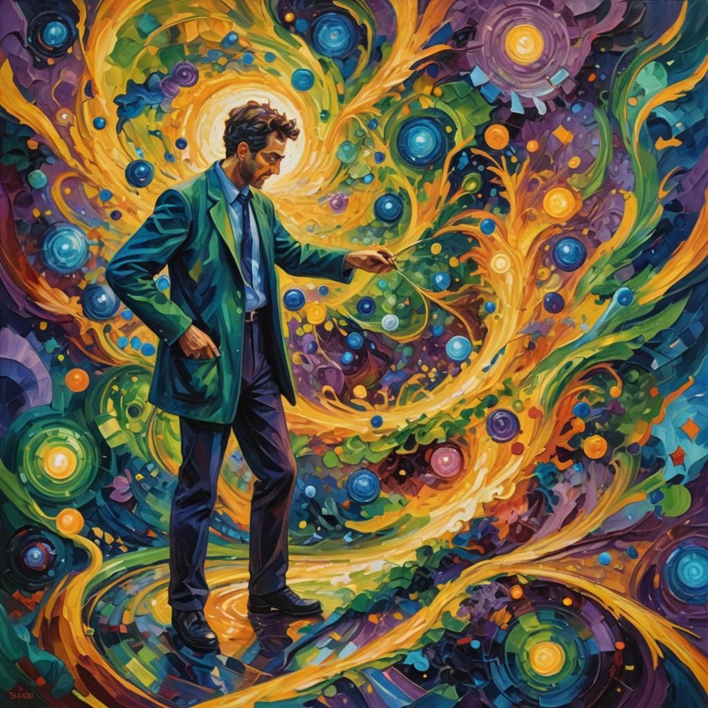 Scientist Enters Science Fiction World as Oil Painting