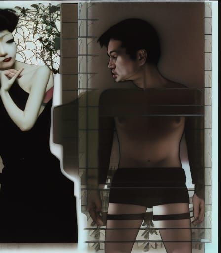 Sinister Embrace in Abandoned Space: Digital Art