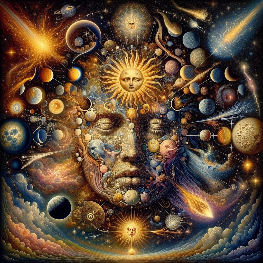 Celestial Face: A Cosmic Optical Illusion