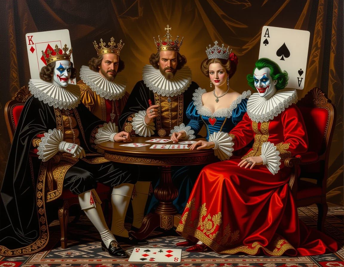 Baroque Card Court: King of Spades Rules Past, Queen of Hear...