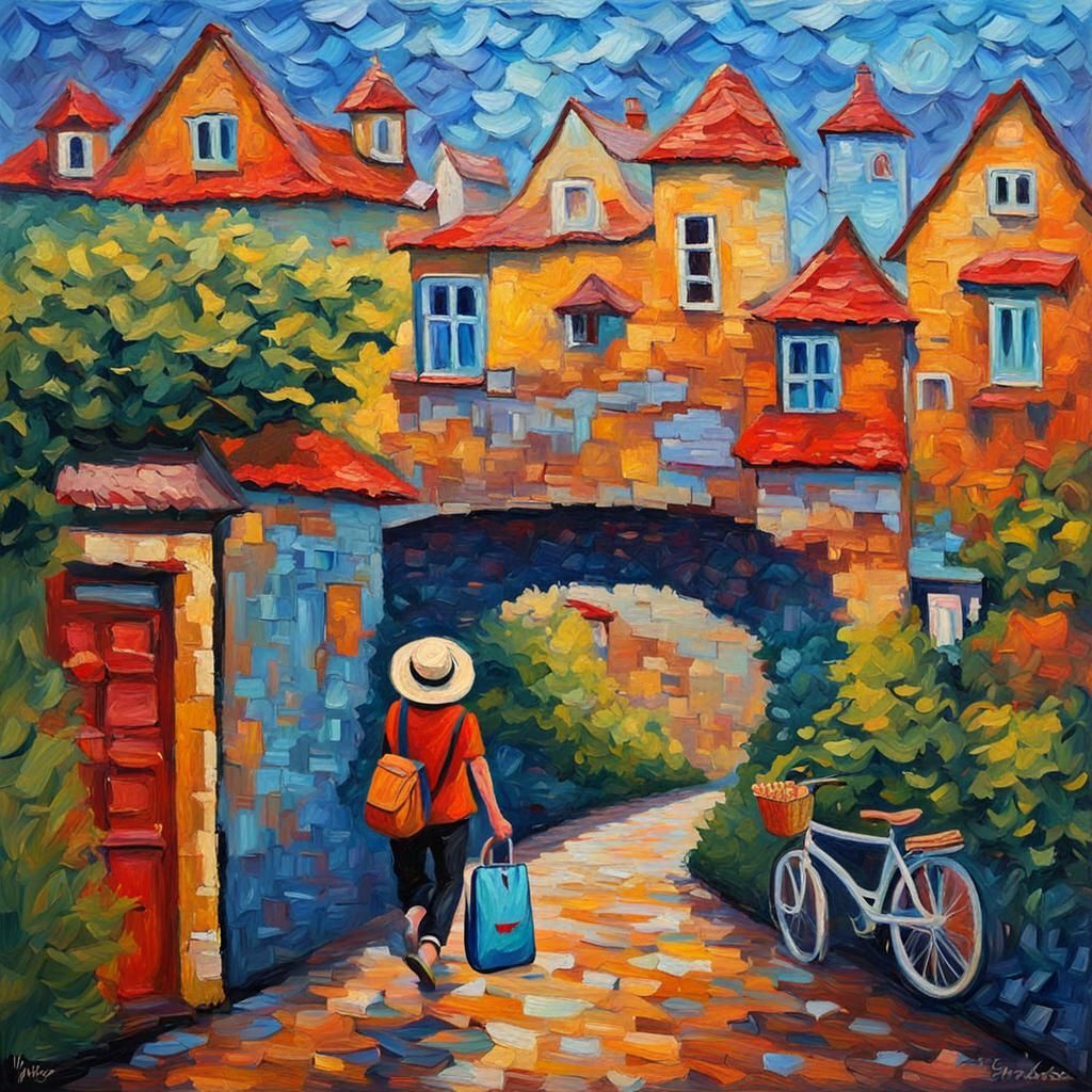 Vacation Word Art in Expressionist Impasto Style