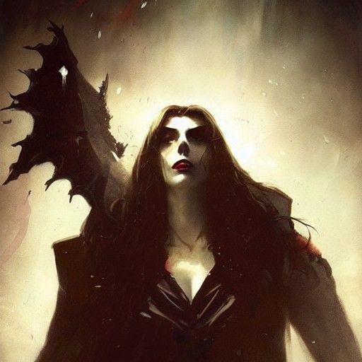Sinister Vampire in Dark Fantasy Style