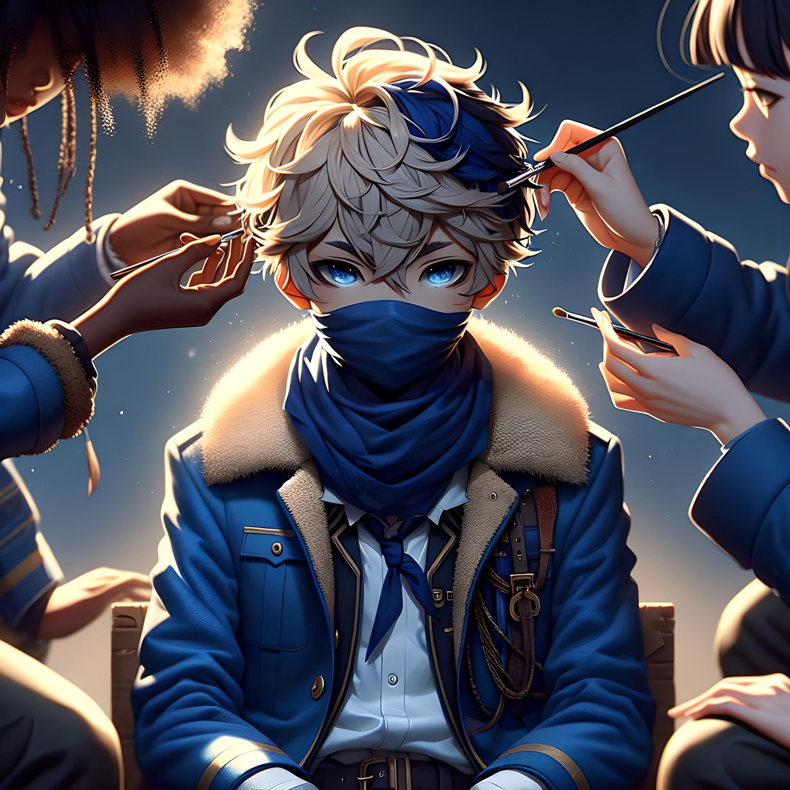 Anime Makeover Scene with South Asian Boy