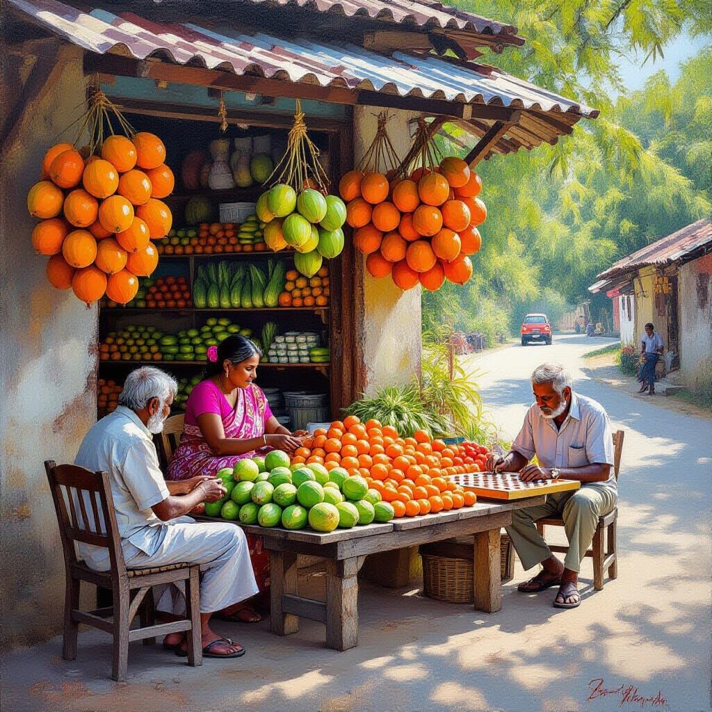 Village Boutique with Vegetables and King Coconuts, Sri Lank...