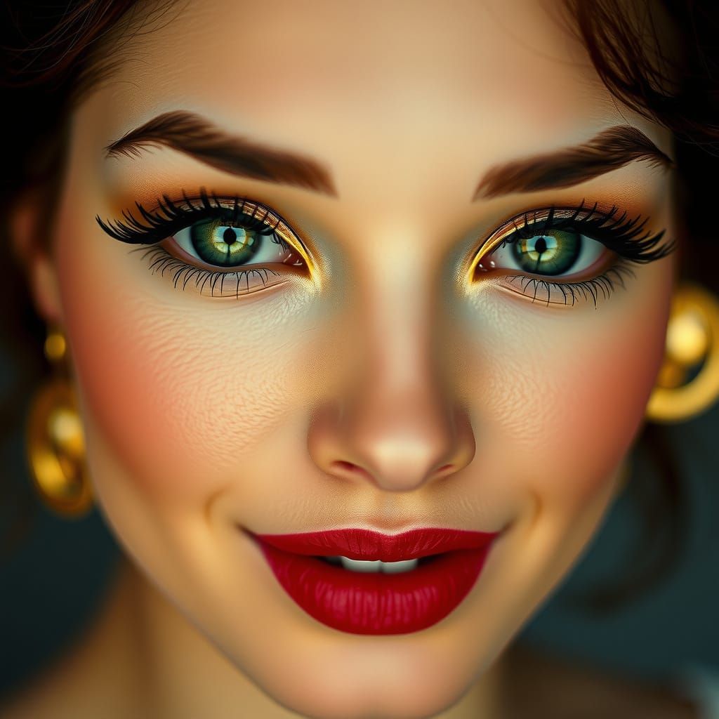 Ethereal Beauty in Vintage Glamour Style