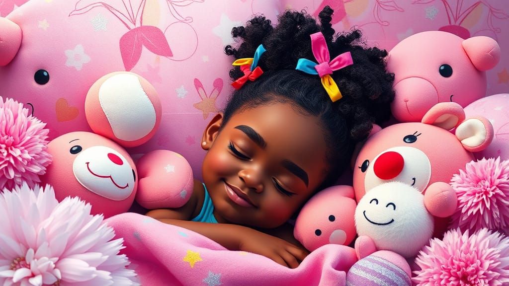 Sleeping Beauty in a Whimsical Toy Wonderland