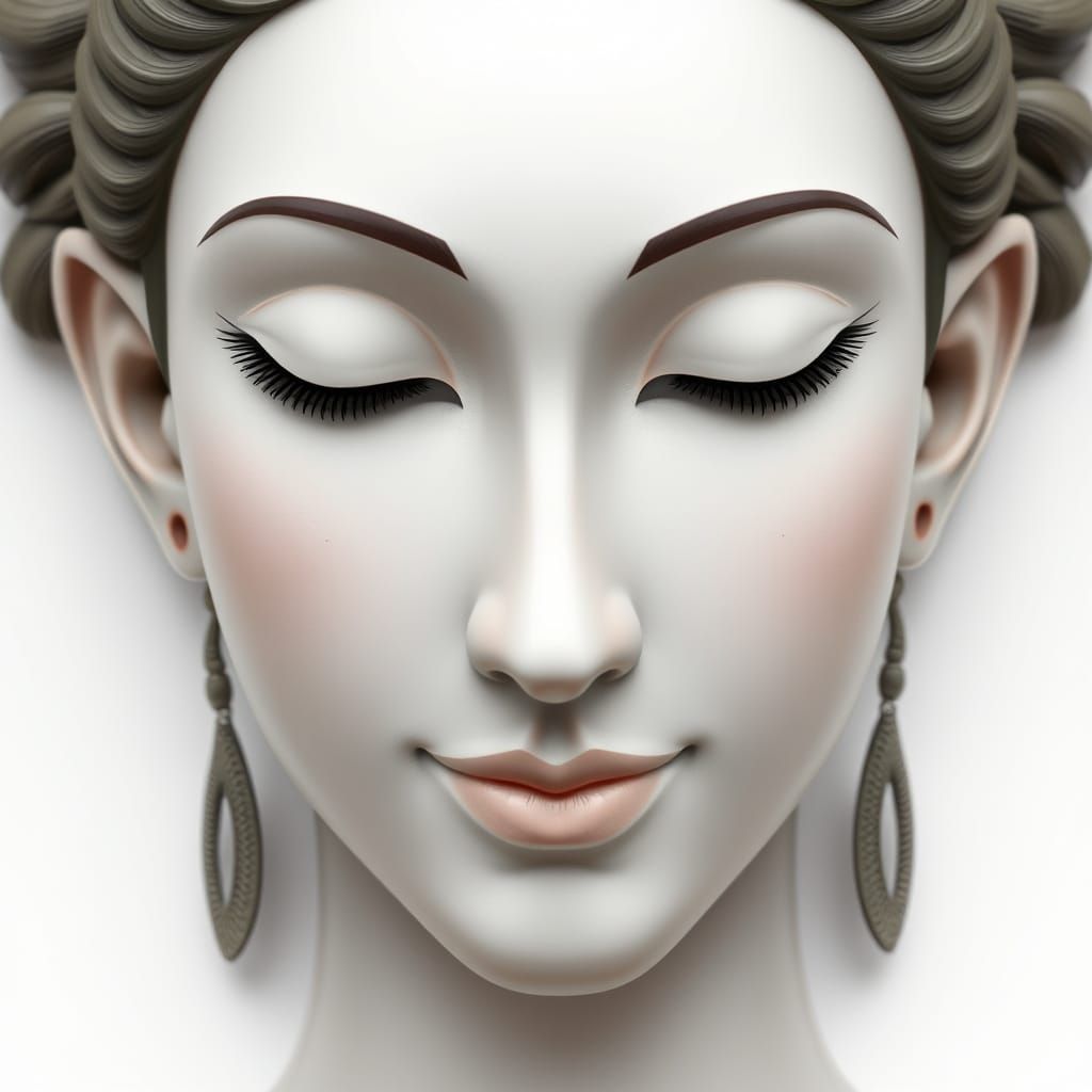 Divine Androgynous Youth in Exquisite Bas Relief