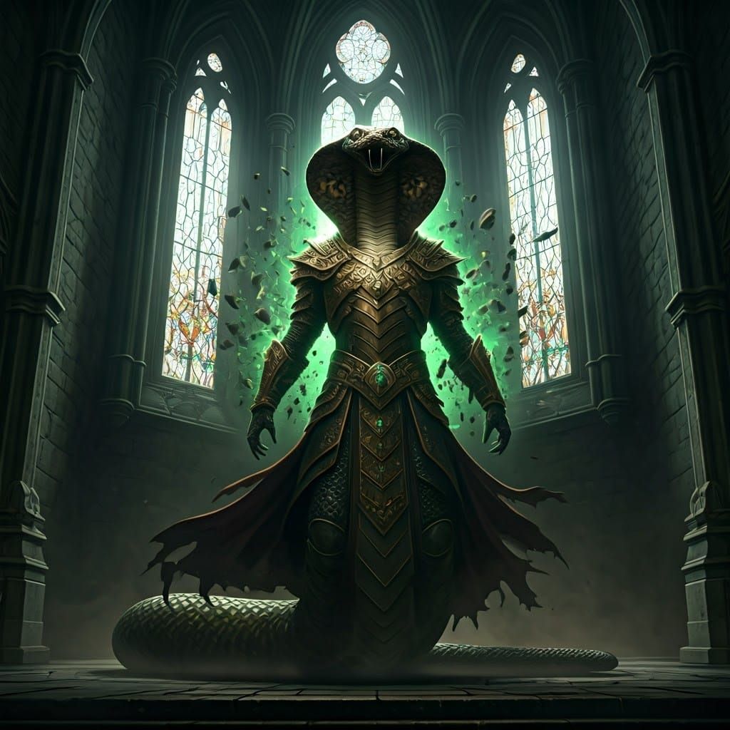 Cobra Warrior Dissolving in Radiant Energy