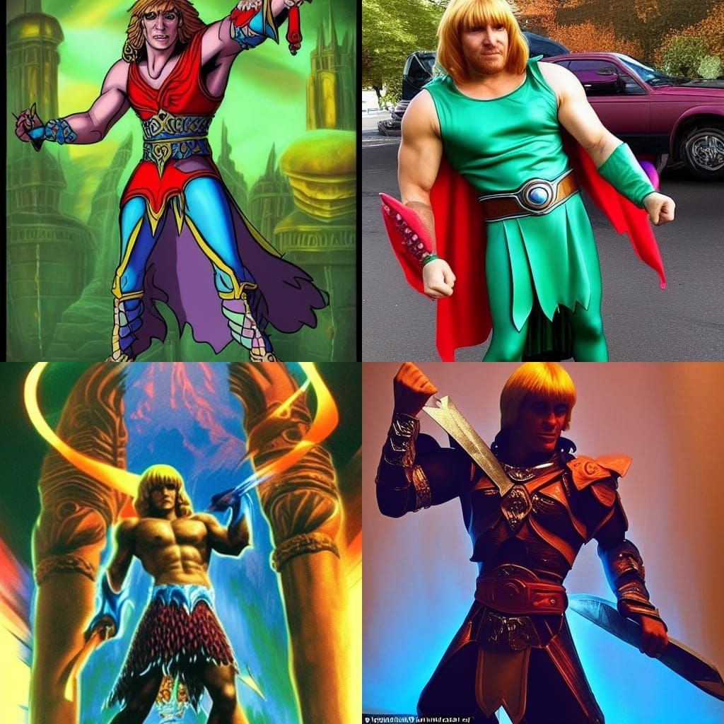 Prince Adam and Cringer in Anime Style