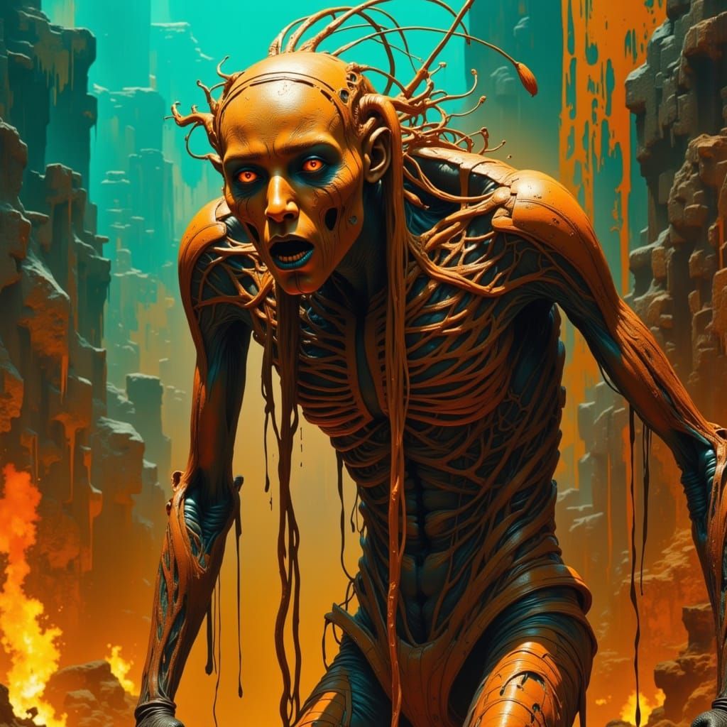 Surreal Portrait of a Tormented Ghetto Creature