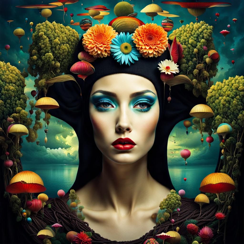 Abstract Surreal Beauty: AI Generated Image