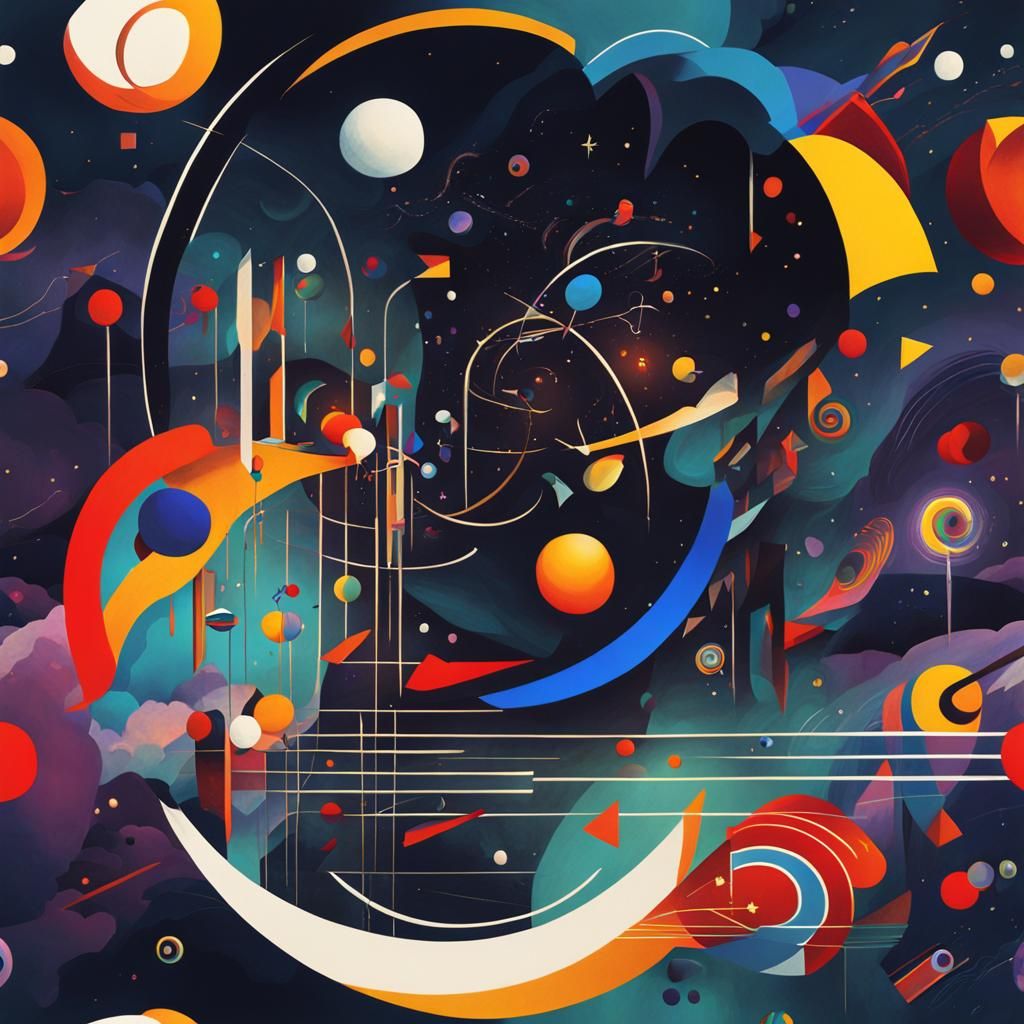 Ghost Abstract Art in Kandinsky Style, 8K