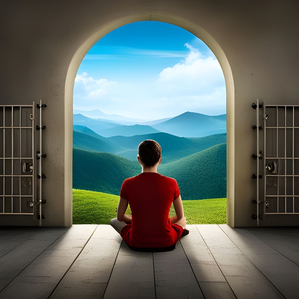 Fantasy World Beyond Prison Window