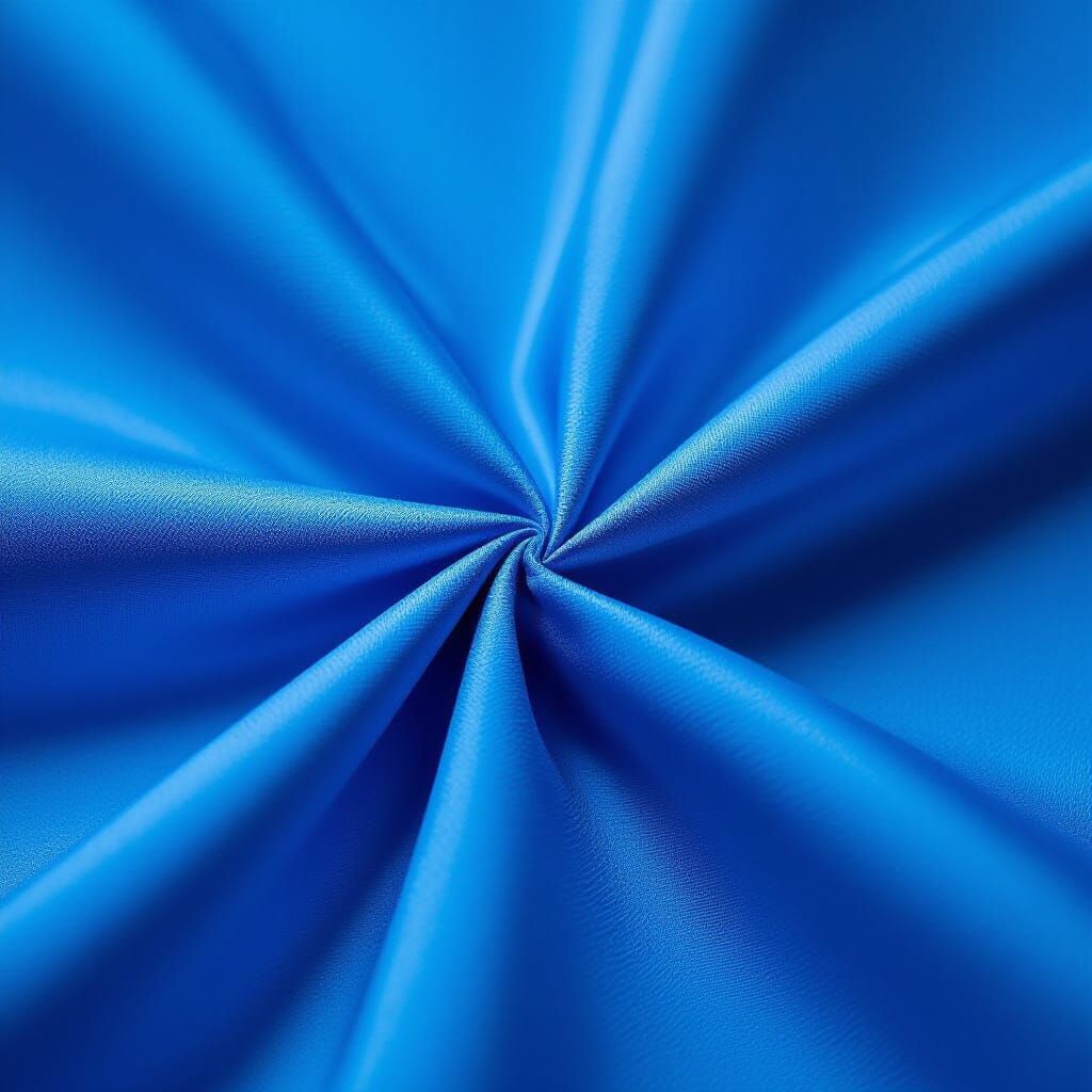 Abstract Fabric Fold with Dramatic Indigo Shadow