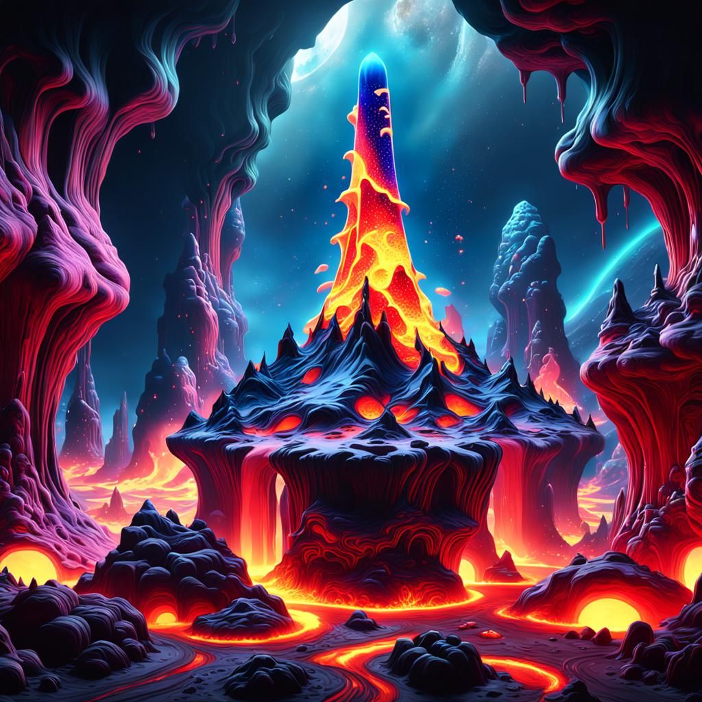 Fantastical Space Lava Lamp Concept Art