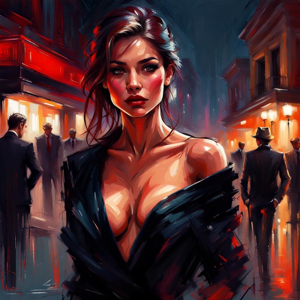 Night City Beauty: A Digital Portrait in Ultra Detail