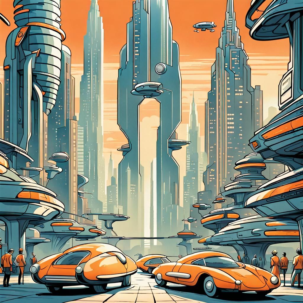 Retro-Futuristic Utopia: A City of Wonders