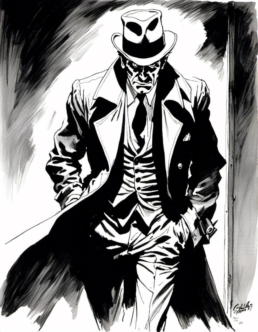 Noir Portrait of a Sleazy Mafioso Informant