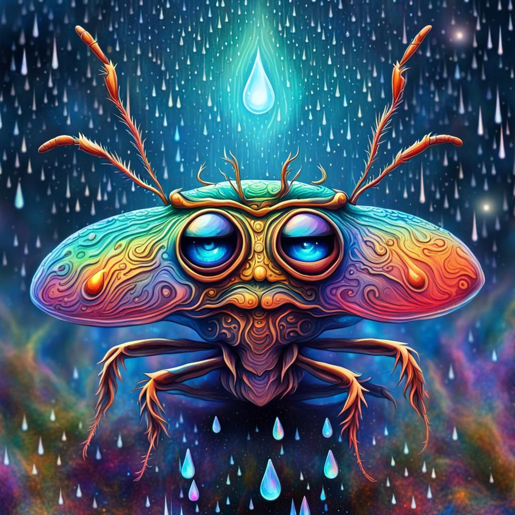 Raindrop's Eye View: Holographic Cosmic Art