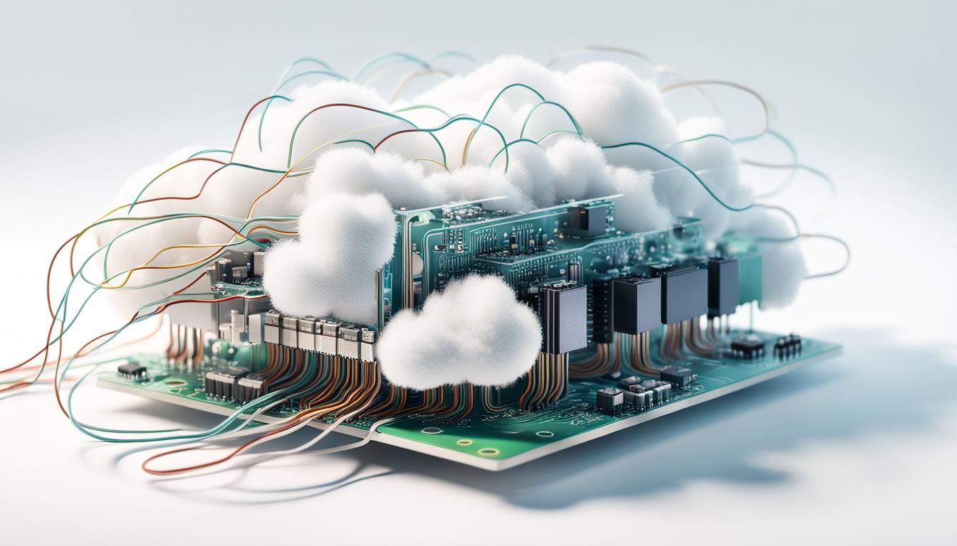 Cloud Computing Concept in Digital Illustration