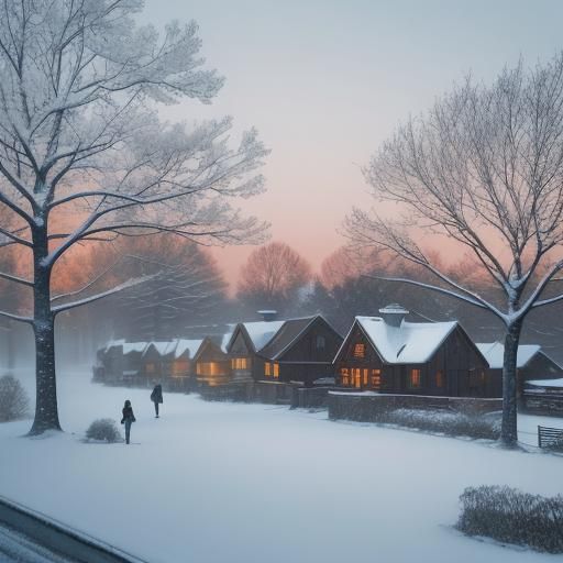 Winter Morning in a Provincial Town: Cinematic Photography