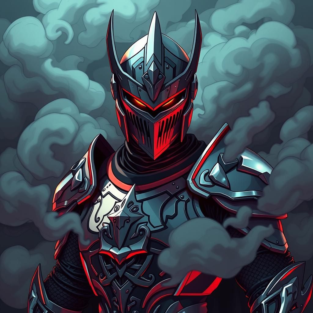 Cinematic Knight Emerges in Anime Style