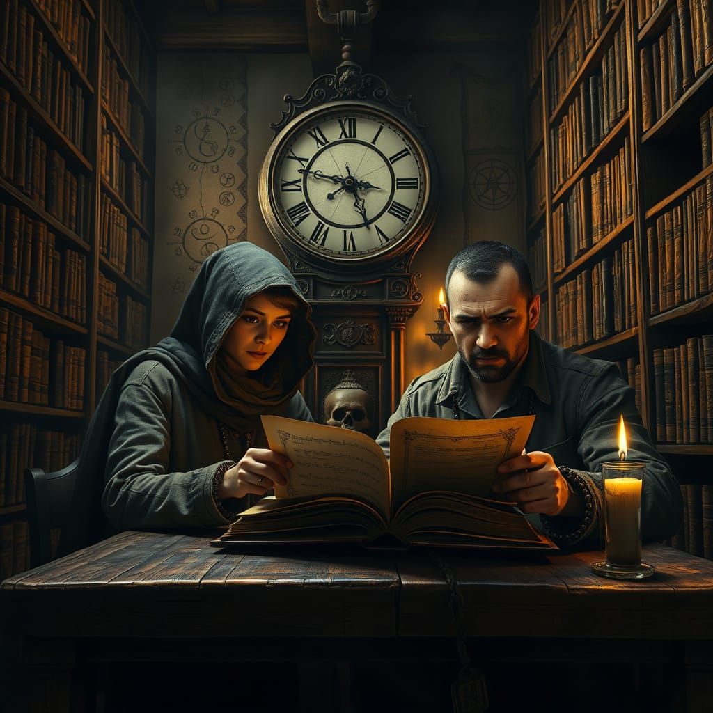 Mysterious Scholars in a Haunted Library