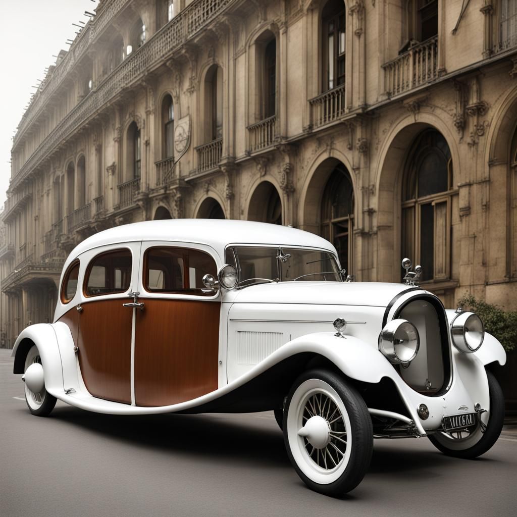 Steampunk Submarine Car in Jules Verne Style