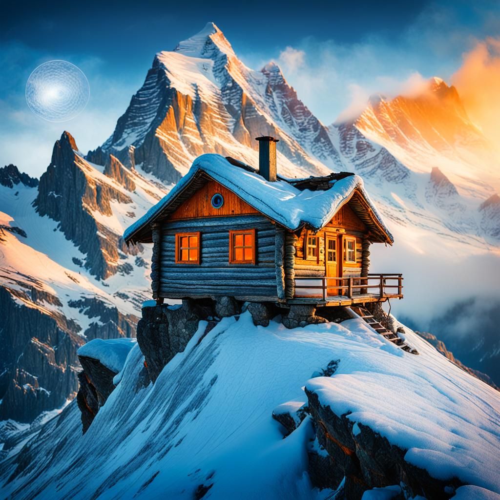 Baba Yaga's Hut on The Eiger: Abstract Expressionism