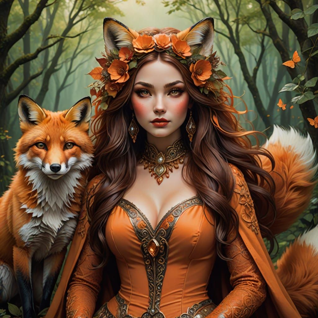Voluptuous Fox Woman Beautyscape