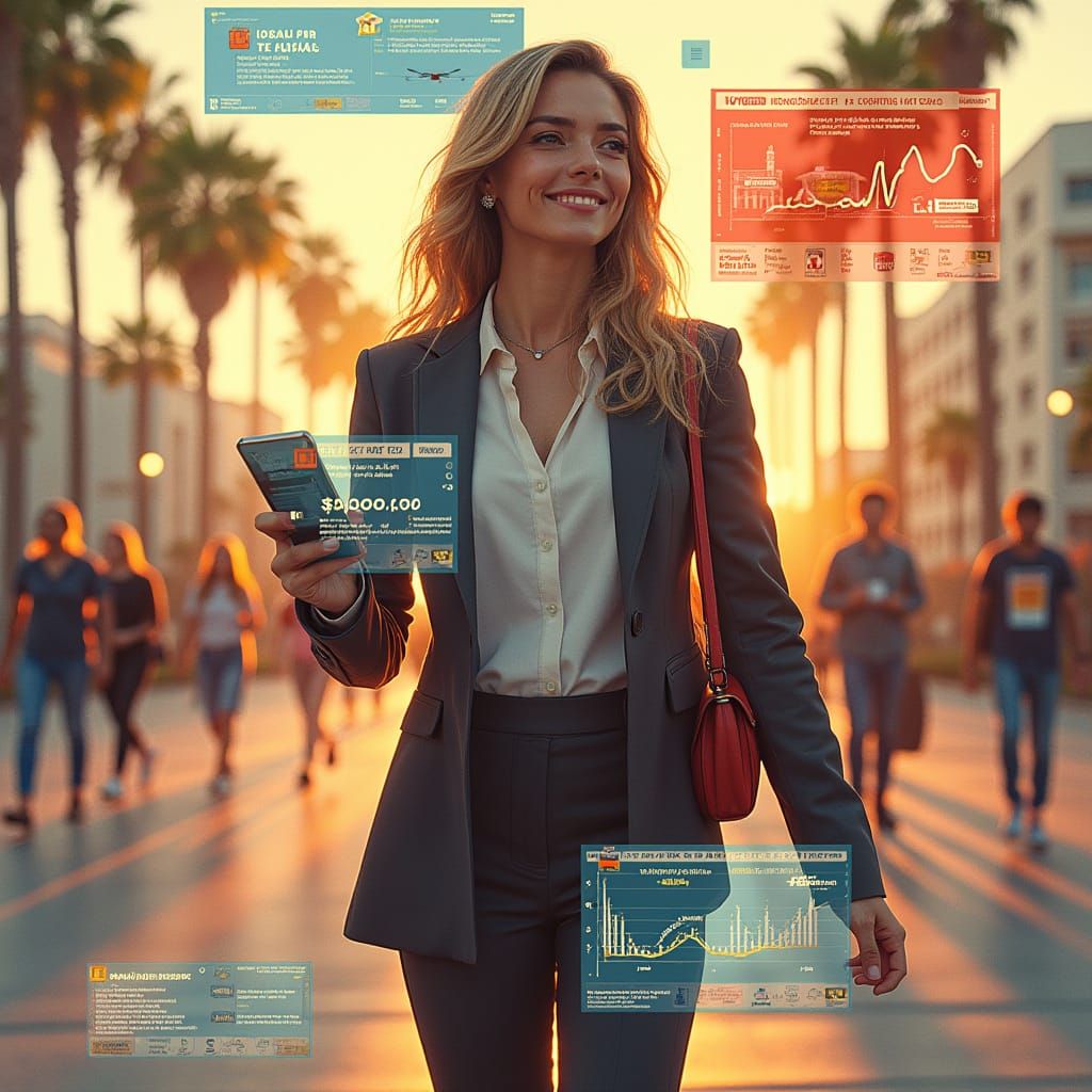 Hollywood Studio Lot with Investment Data Overlays