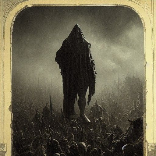 Gothic Horror Scene in the Style of Doré